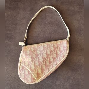 Dior Pink and Cream Shoulder Bag